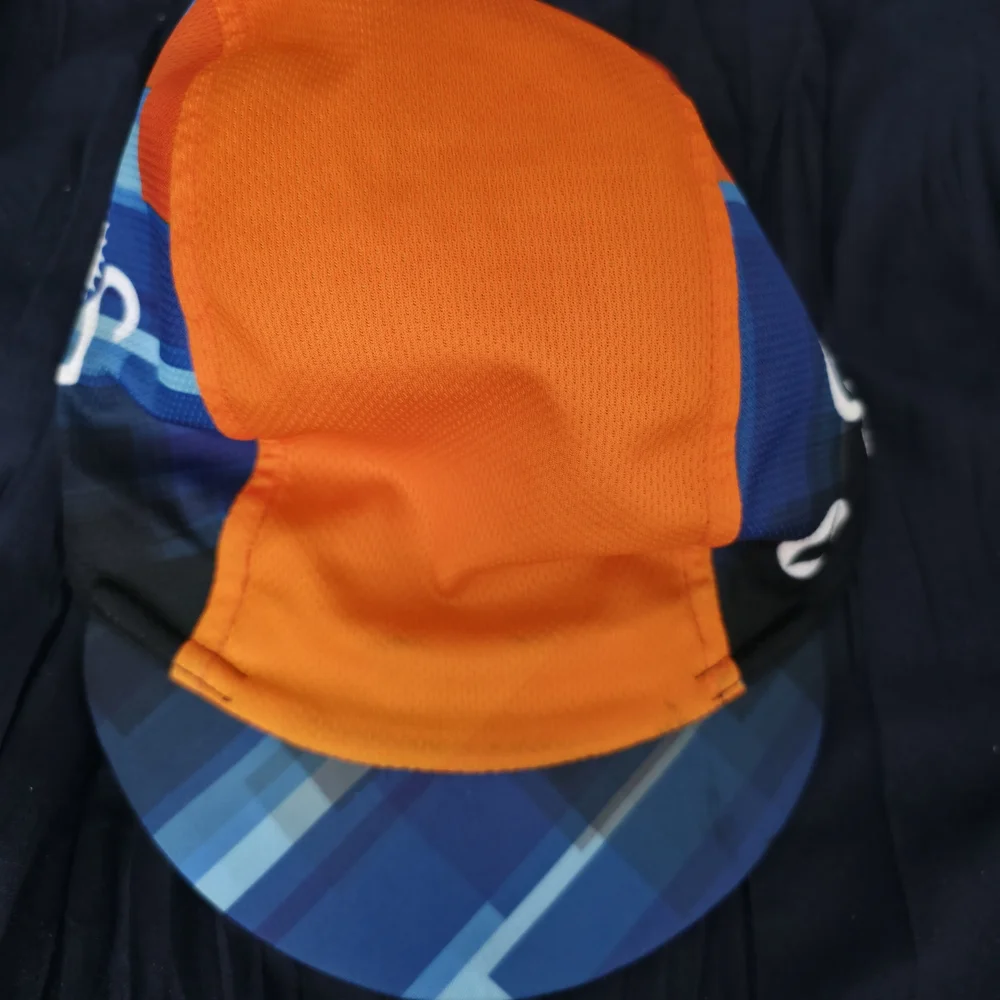 Pactimo 2023 COS Racing Orange and Blue Cycling Cap - Lightweight Performance - Picture 2 of 3